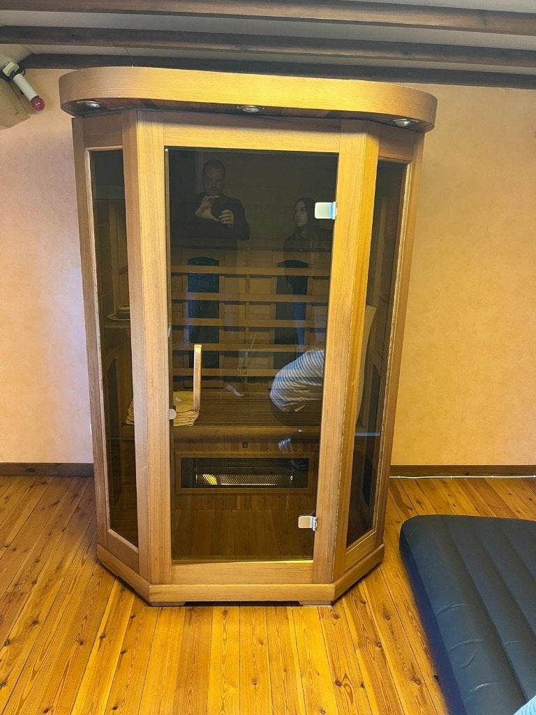 Nieuwe infrarood cabine, Sport en Fitness, Ophalen, Zo goed als nieuw, Infrarood, Complete sauna