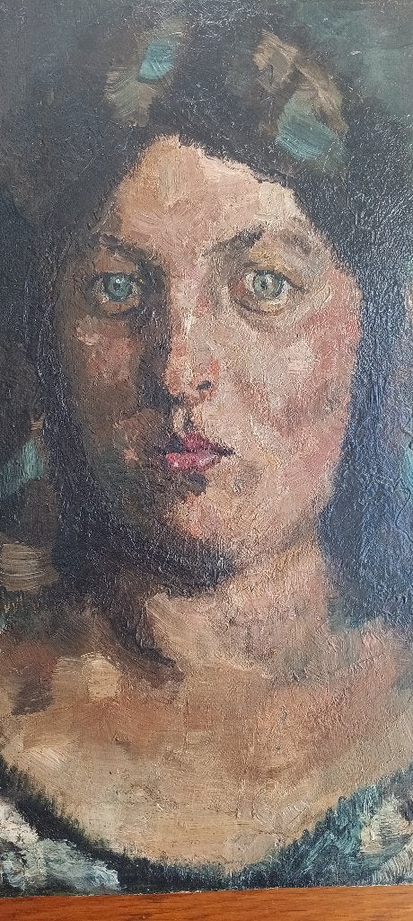 Antiek portret, Antiek en Kunst, Ophalen, Doek, Portret of Personen, Olieverf