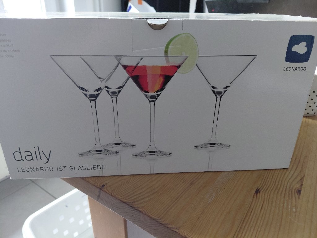 6 cocktailglazen Daily Leonardo ist glasliebe, Ophalen, Zo goed als nieuw, Overige typen