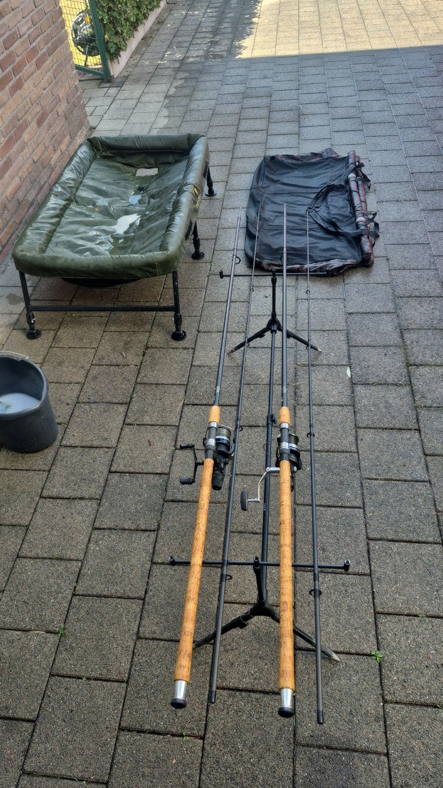 karper visgerief zie beschrijving, Watersport en Boten, Ophalen, Gebruikt, Complete set
