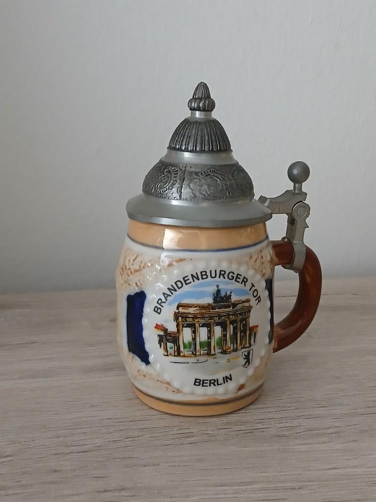 Vintage Duitse mini-bierbeker - GERZ - Berlin Branden, Verzamelen, Biermerken, Ophalen, Pul(len)