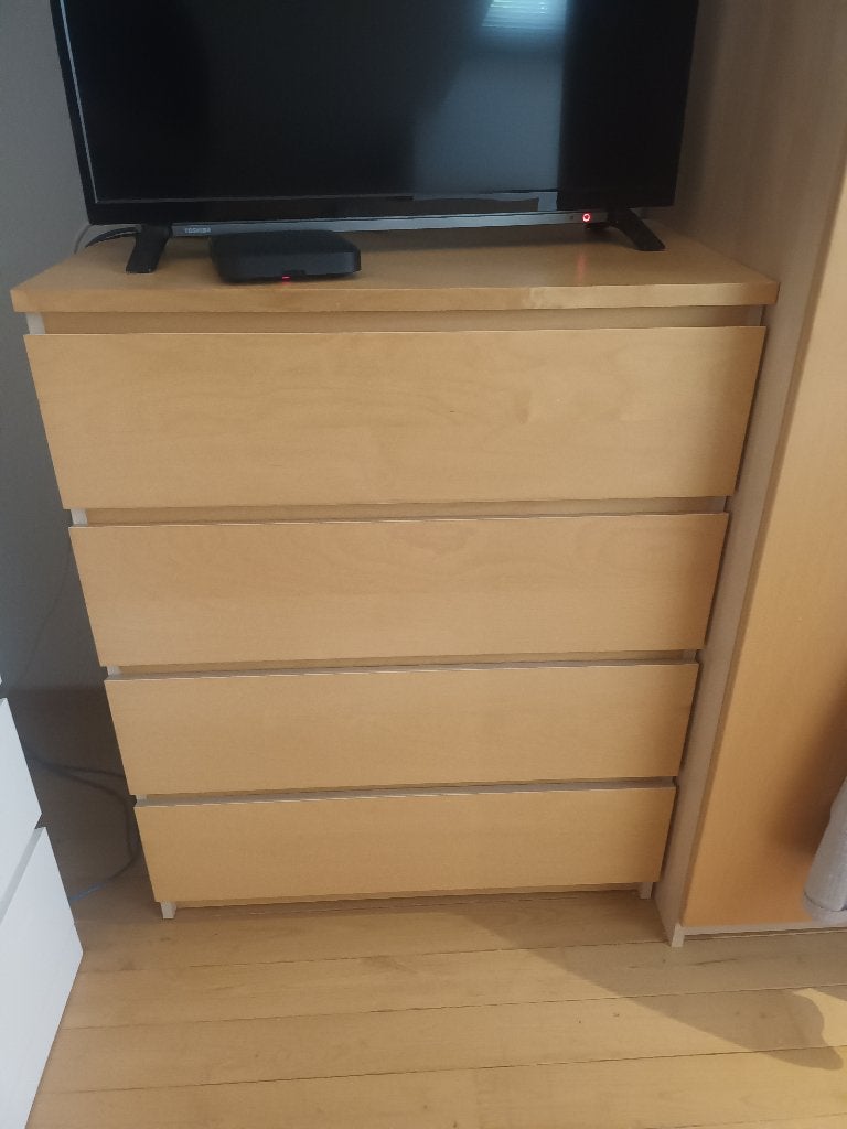 Commode a 4 tiroirs malm 80cm, 3 ou 4 tiroirs, Enlèvement, Comme neuf, 50 à 100 cm