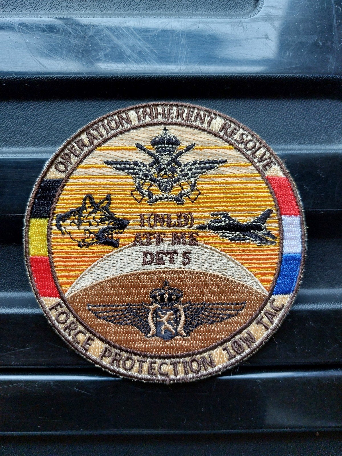 Patch Belgian Air Force ATFME Force protection 10W TAC, Verzamelen, Militaria | Algemeen, Verzenden, Luchtmacht, Embleem of Badge