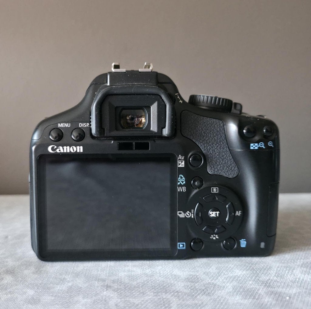 Canon 450D + toebehoren, TV, Hi-fi & Vidéo, 12 mégapixels, Canon, Enlèvement, Utilisé
