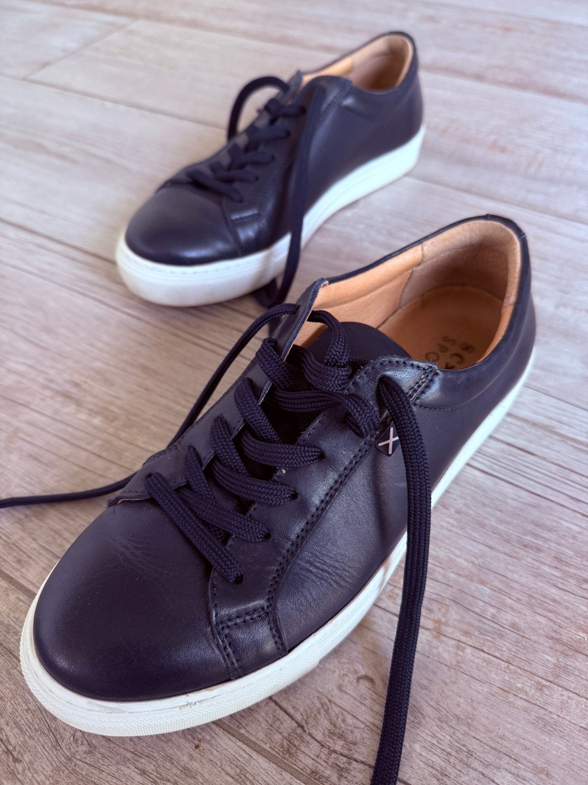 Scapa Sport sneakers in donkerblauw leder, maat 42, Ophalen of Verzenden, Zo goed als nieuw, Sneakers