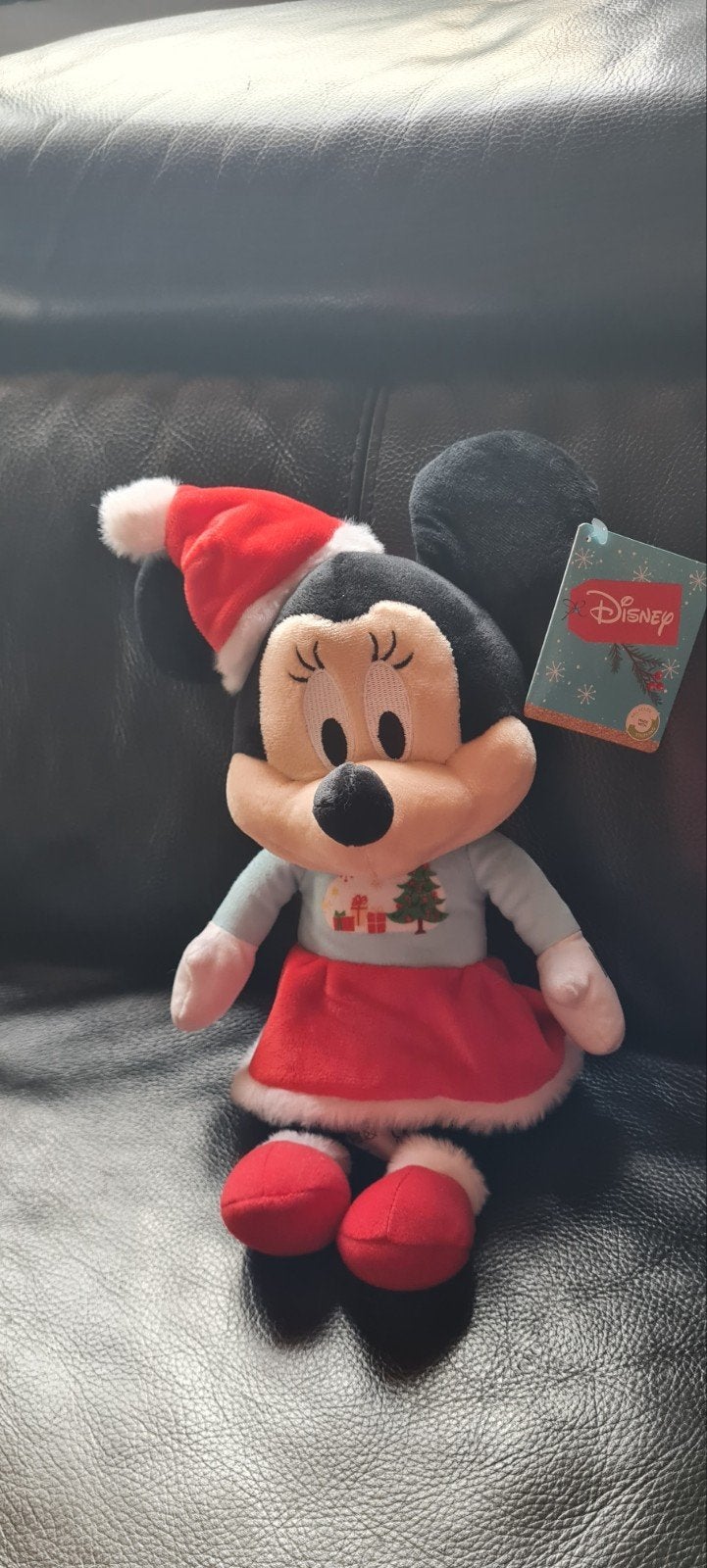 minnie noel 30cm neuve, Enlèvement ou Envoi, Mickey Mouse, Neuf, Peluche