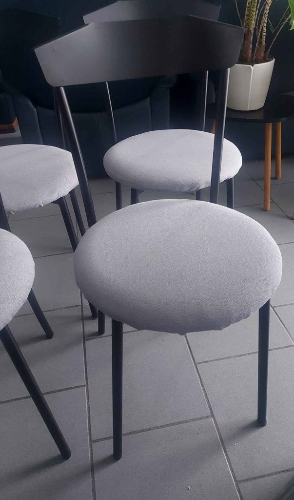 Set van 6 stoelen, Ophalen, Gebruikt, Metaal, Grijs