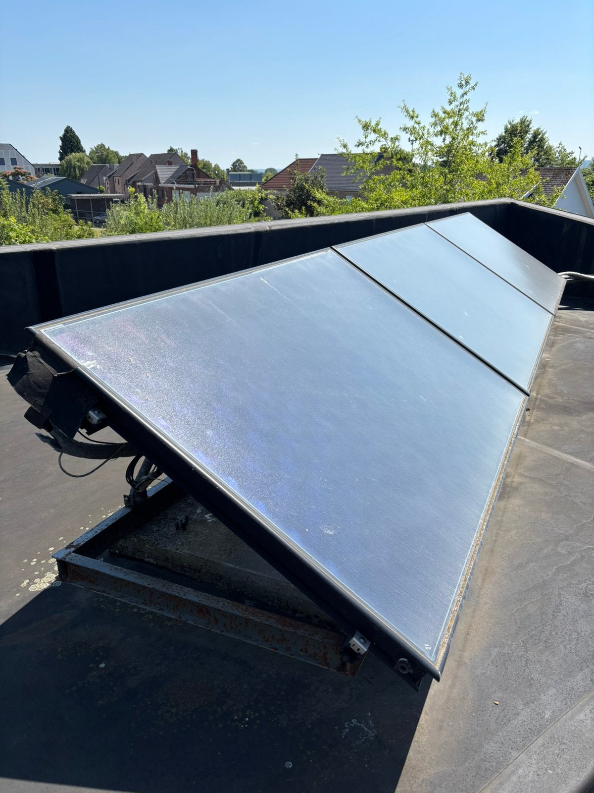 Zonneboiler ROTEX, 3panelen+pompgroep, Ophalen, Gebruikt