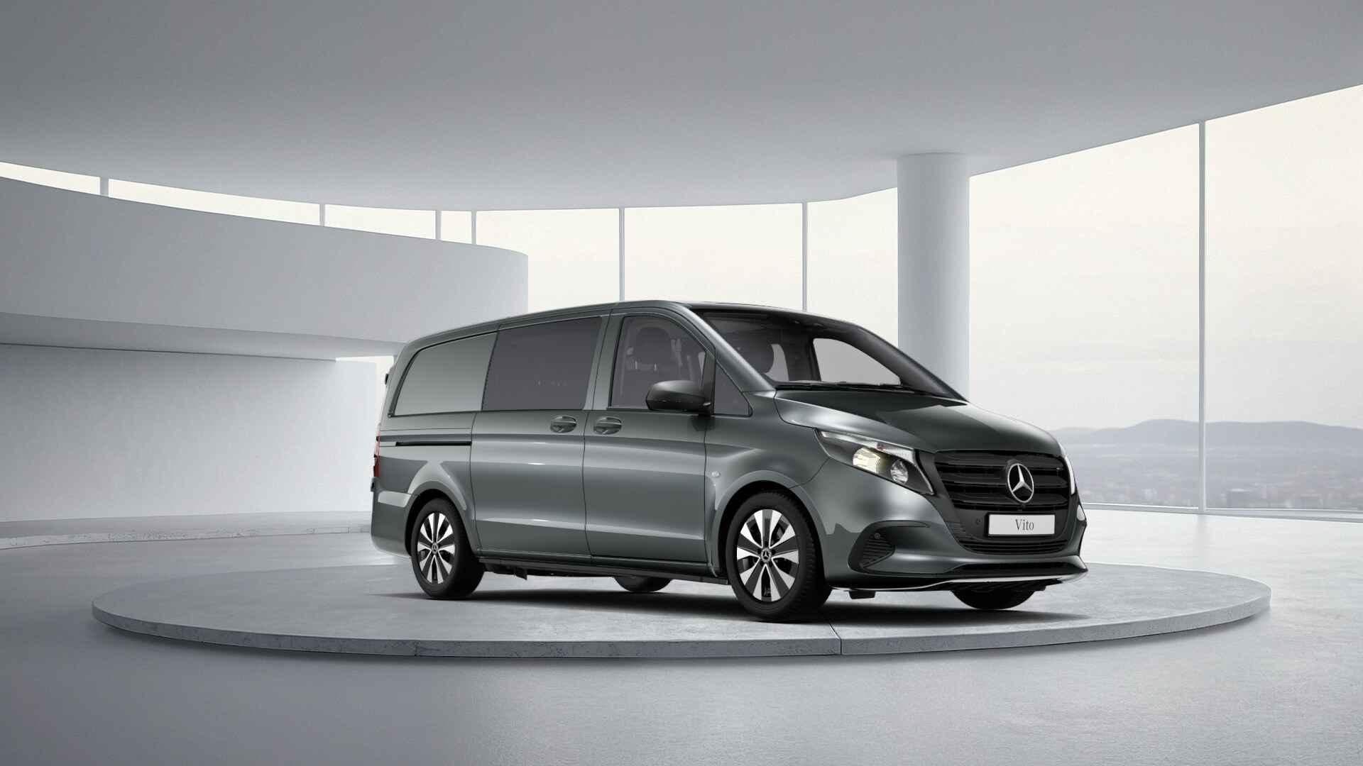 Mercedes-Benz Vito 119 CDI Mixto L2 PRO 9G-TRONIC | NAvigati, Automaat, Zwart, 2000 kg, 170 kW