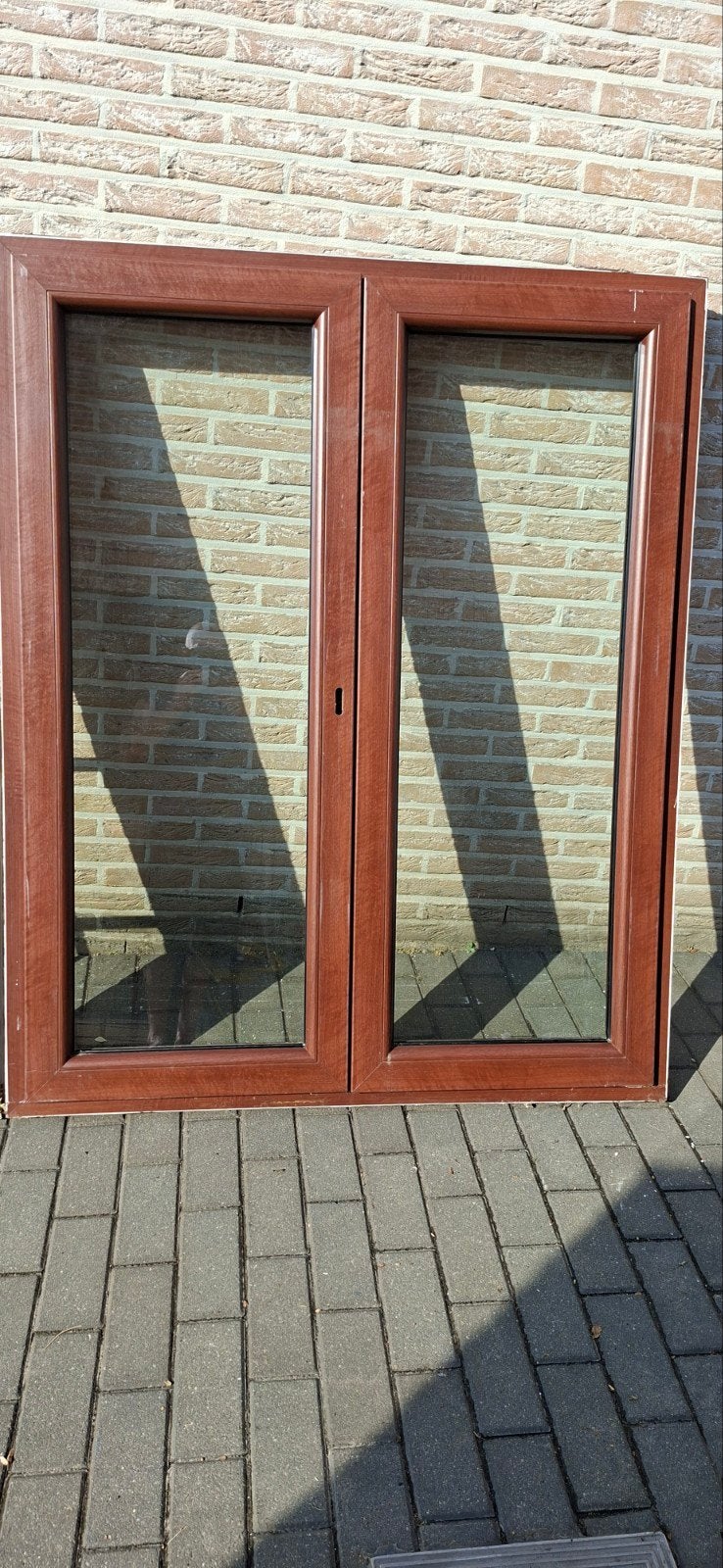 Pvc raam schüco nieuw, Doe-het-zelf en Bouw, Kunststof, Raamkozijn, Nieuw, 150 tot 225 cm