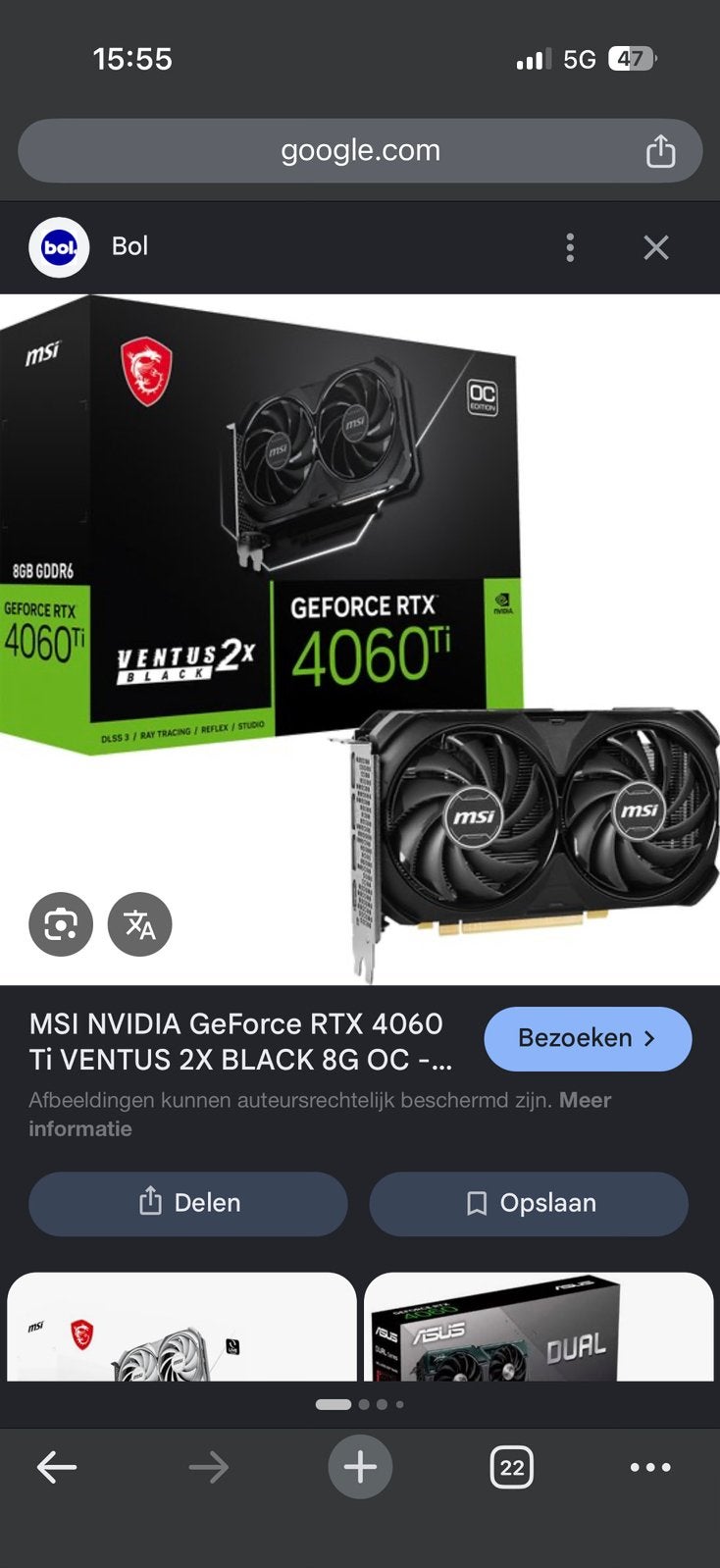 4060ti 8gig, Computers en Software, Videokaarten, Ophalen, Zo goed als nieuw