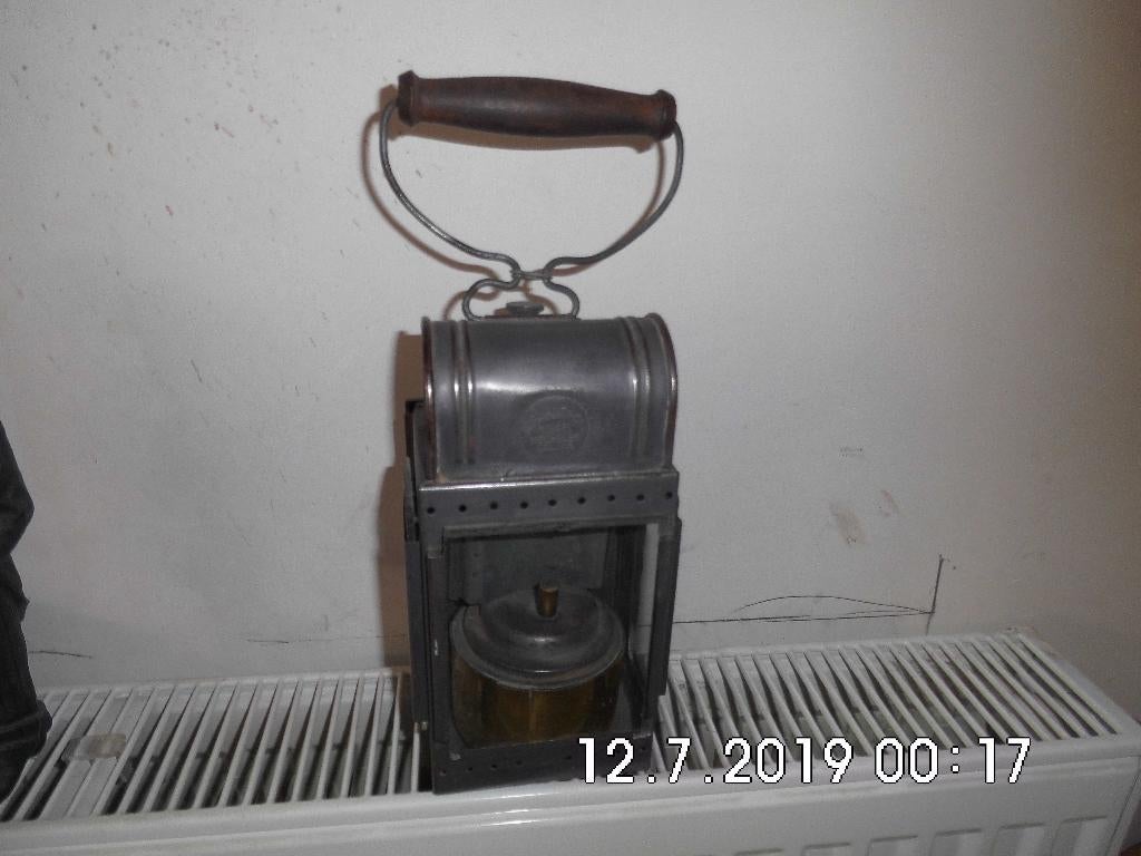 Antieke spoorweg lantaarn 1946, Antiek en Kunst, Ophalen of Verzenden