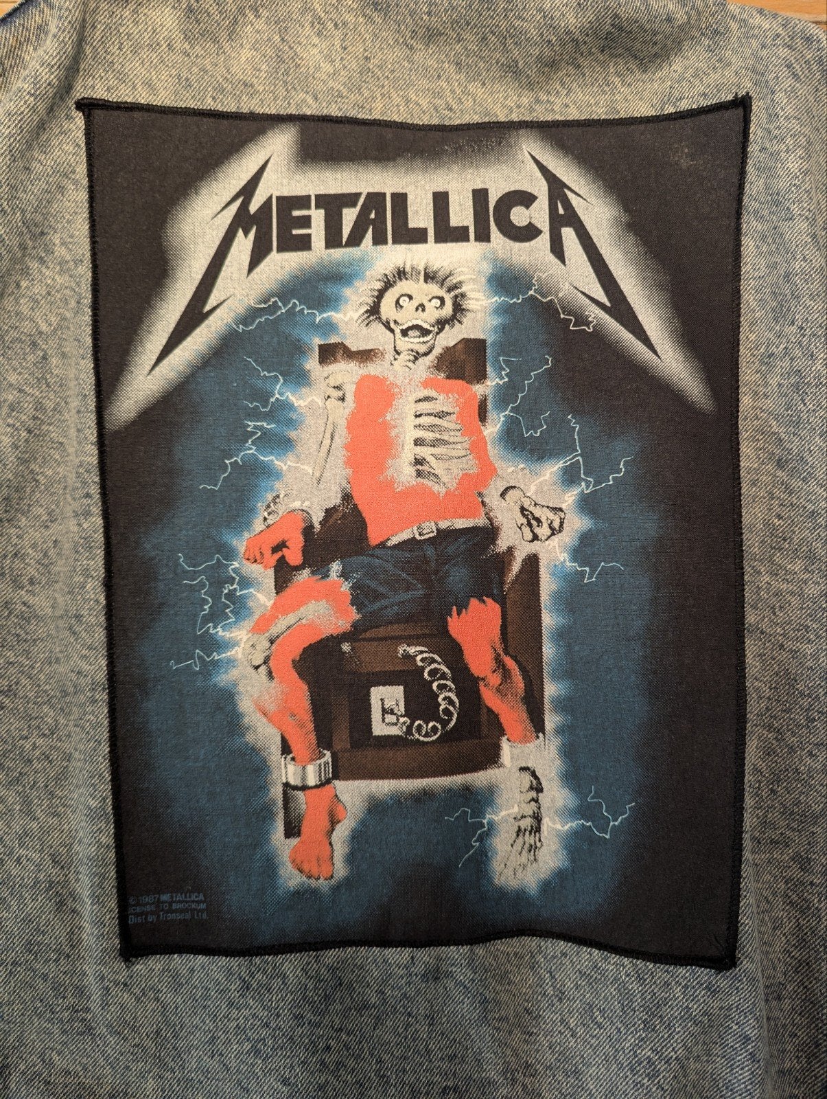 Metallica-badge vintage jasbadge ride the lightning, Ophalen of Verzenden