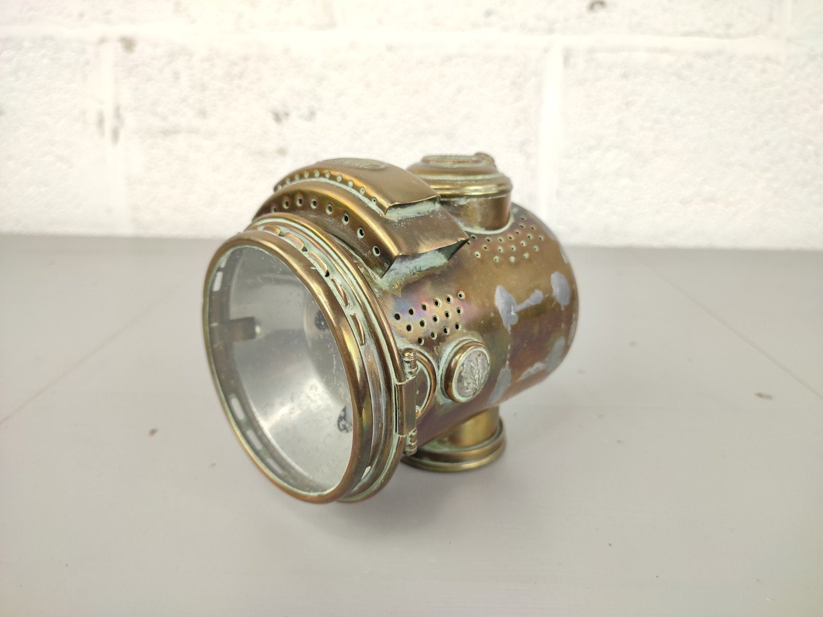 Riemann carbid motorfiets koplamp, Motoren, Ophalen of Verzenden, ., ., .