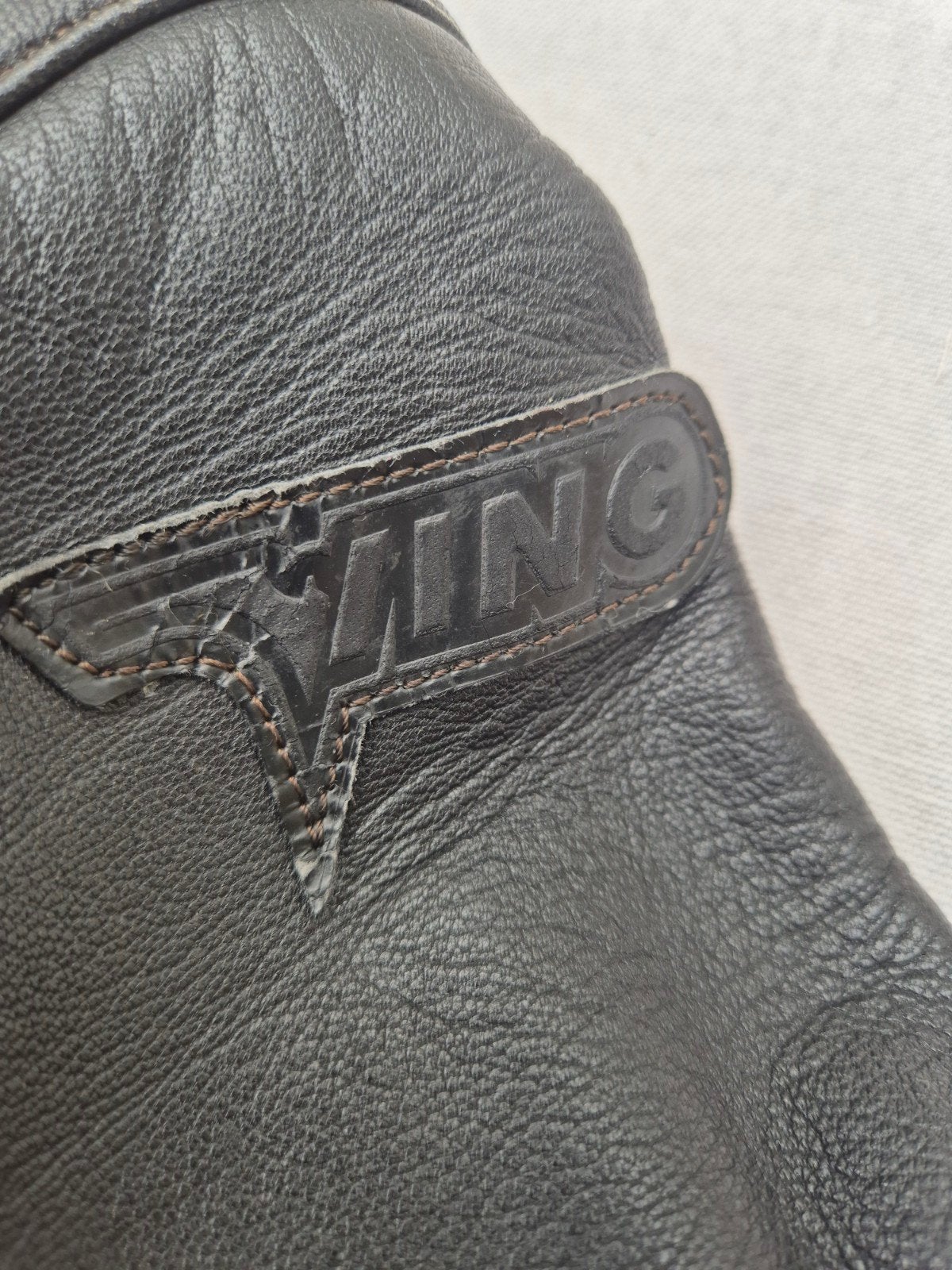 Stoere Vintage Leren Motorjas / Biker Jacket - WING maat 54, Motoren, Heren, Jas | leer, Ophalen of Verzenden, Wings