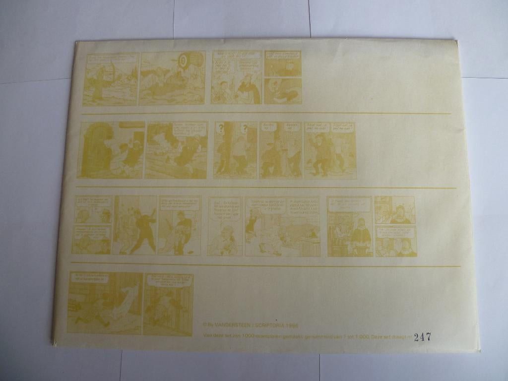 S&W BRIEF PAPIER MET ENVELOPPEN WILLY VAN DER STEEN UIT 1986, Enlèvement ou Envoi, Willy Vandersteen, Série complète ou Série