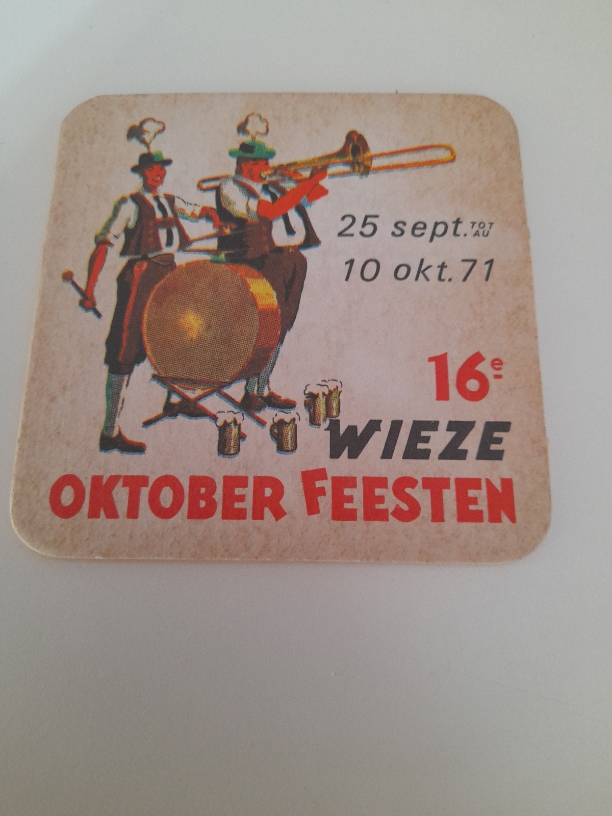 wieze oktoberfeesten recto-verso 1971, Ophalen of Verzenden