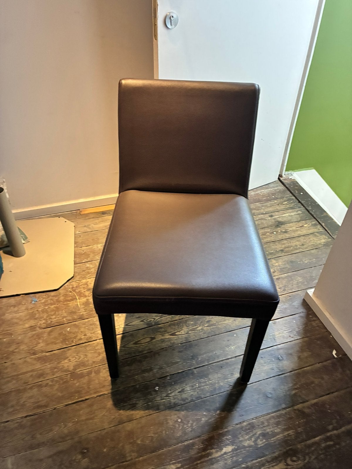 Leren horeca stoelen, Huis en Inrichting, Stoelen, Ophalen, Gebruikt, Bruin, Klassiek