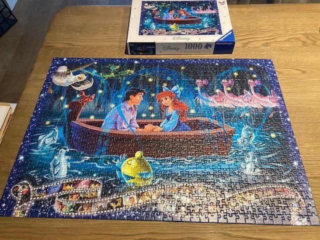 Ravensburger puzzel 1000 stuks Disney De kleine zeemeermin, Ophalen of Verzenden, 500 t/m 1500 stukjes, Zo goed als nieuw, Legpuzzel