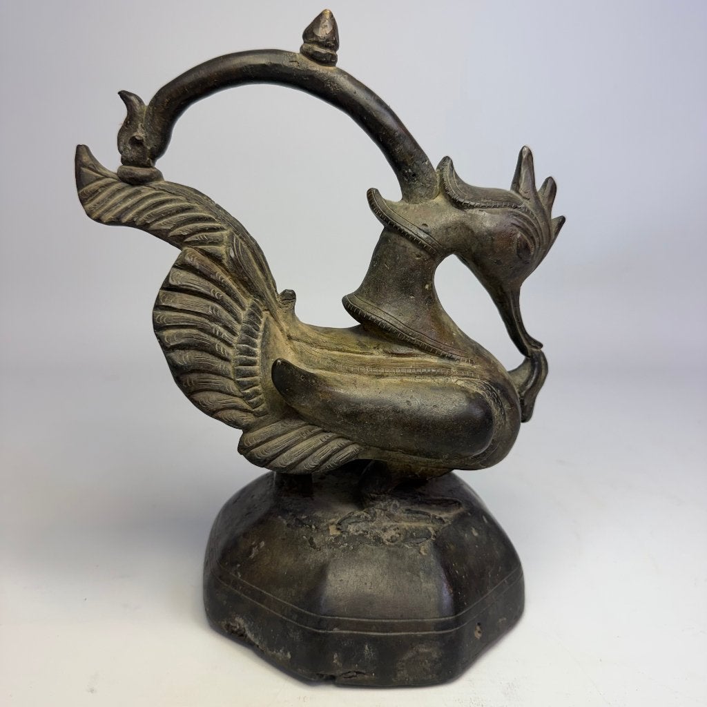 Exceptioneel Birmaans bronzen opiumgewicht uit de 19e eeuw, Antiek en Kunst, Ophalen of Verzenden