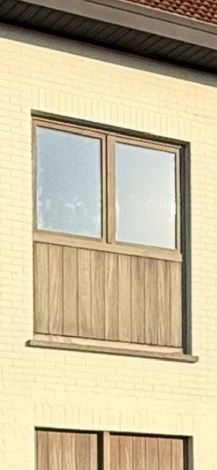 Raam afromosia (dubbel), Doe-het-zelf en Bouw, Ophalen, Zo goed als nieuw