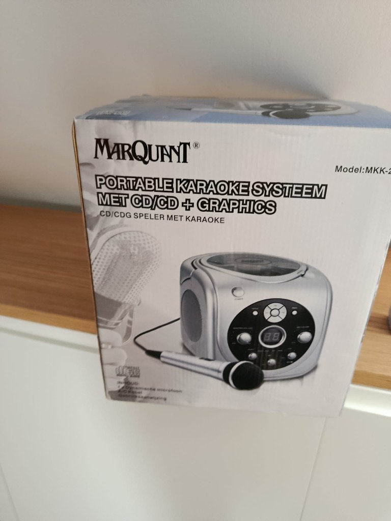 Draagbaar karaokesysteem, Ophalen of Verzenden, Zo goed als nieuw, Microfoon(s)