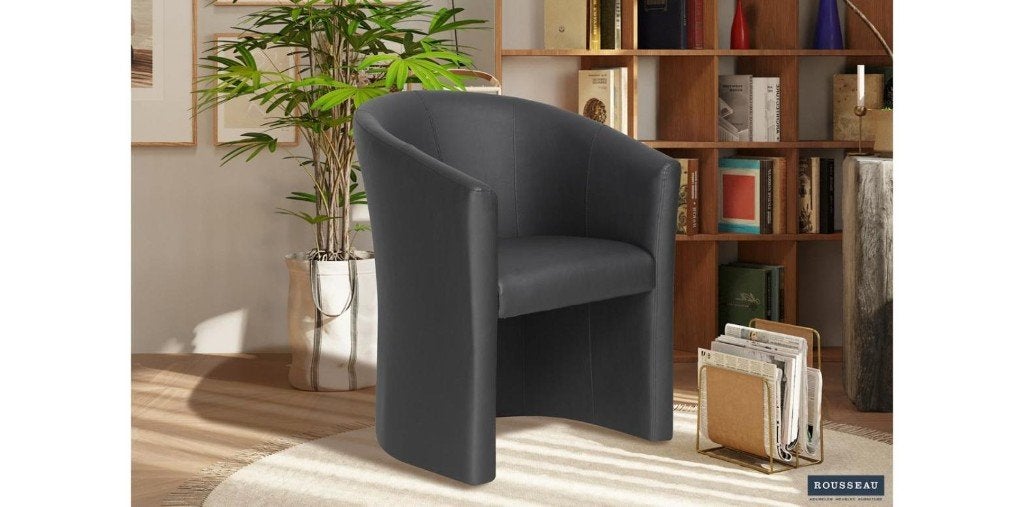 Kuipzeteltje fauteuil Charlie kunstleer zwart - nieuw, Verzenden, Nieuw