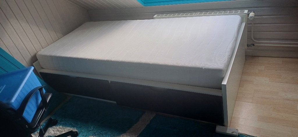 Een persoon bed, Ophalen, Eenpersoons, Wit, Zo goed als nieuw