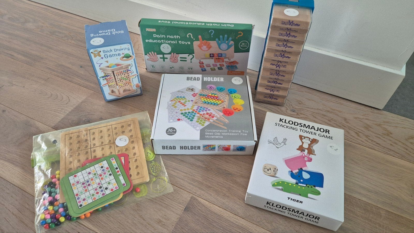 Houten gezelschapspellen voor kinderen, Ophalen of Verzenden, Zo goed als nieuw, Bouwen