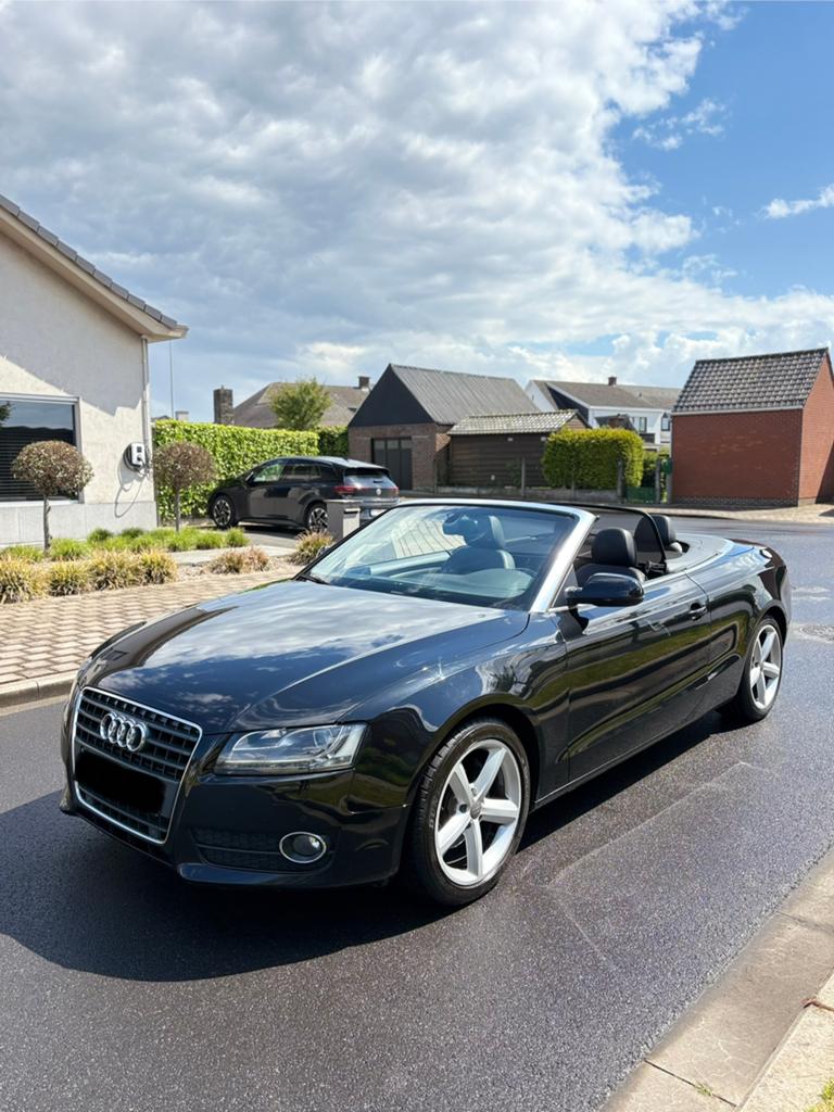 Audi A5 2.0 TFSI 211 Pk Caprio S-Line, Zwart, Cabriolet, Zwart, Leder