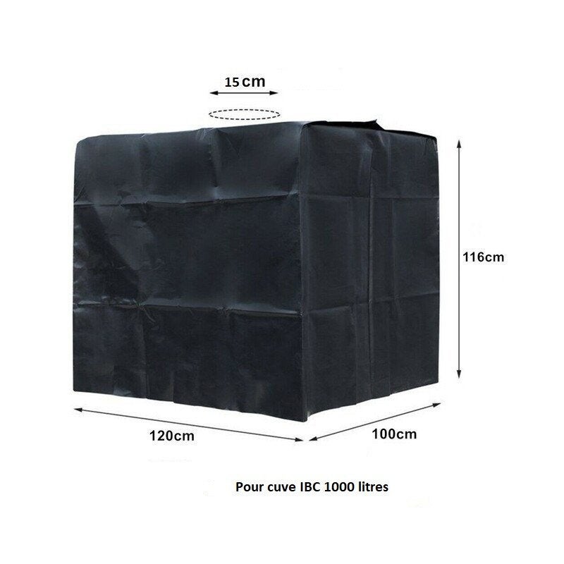 Housse Cuve IBC 1000 Litres Anti-UV noir, Kunststof, Met kraantje, 150 liter of meer, Nieuw