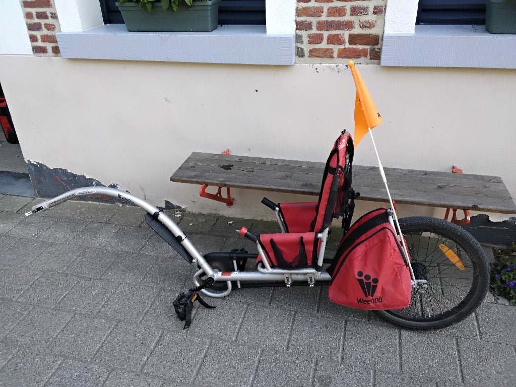 Weehoo fietskar, Fietsen en Brommers, Fietsaccessoires | Aanhangwagens en Karren, Ophalen, Gebruikt, Overige merken