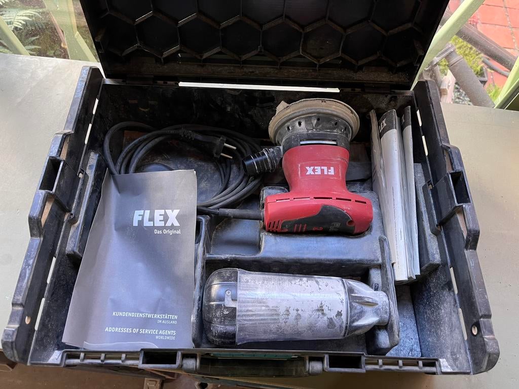 Flex Ore 125-2 excentrisch schuurmachine, Doe-het-zelf en Bouw, Ophalen, Gebruikt, Sigarenmaker 3A 5521 DJ Eersel, Excentrische schuurmachine