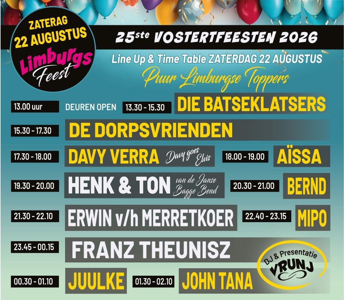 Duoticket vostertfeesten 22/08, Tickets en Kaartjes, Evenementen en Festivals