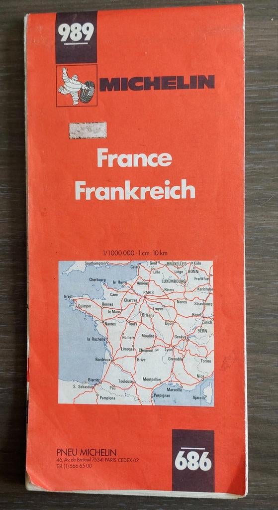 Michelin vintage wegenkaart Frankrijk  1974, Boeken, Atlassen en Landkaarten, Ophalen of Verzenden, Frankrijk
