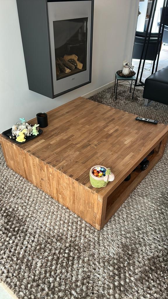 Mooie houten salontafel, Huis en Inrichting, Tafels | Salontafels, Ophalen, Zo goed als nieuw