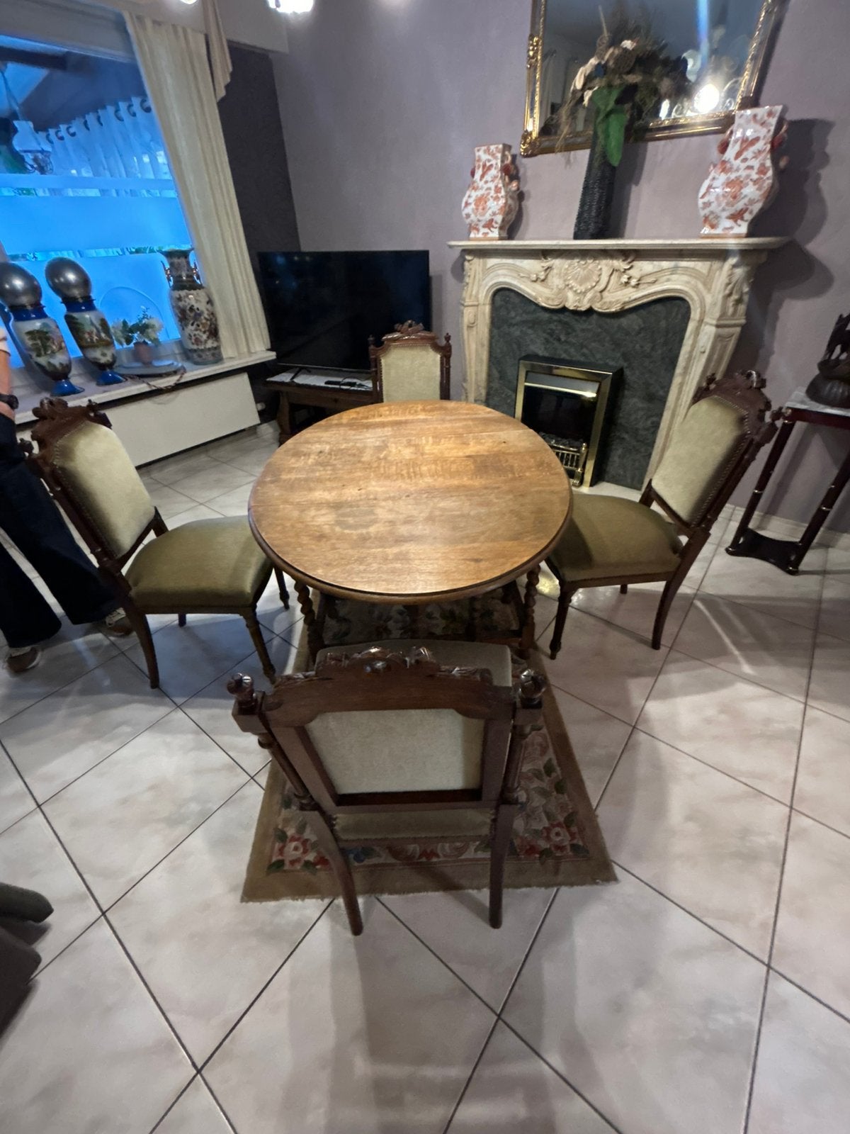 Tafel met 4 stoelen, Antiek en Kunst, Ophalen