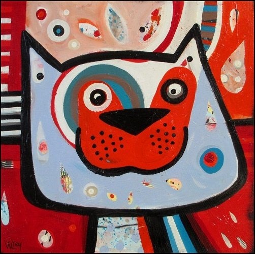 Kunsthandel Gennep - "El Diablo", Antiquités & Art, Art | Peinture | Moderne, Enlèvement ou Envoi, Signé, Technique mixte