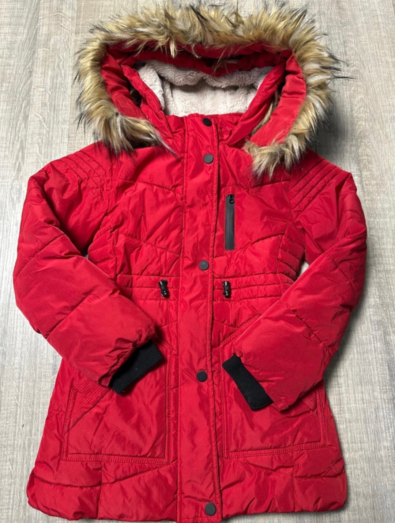 Warme winterjas - maat 128 - C&A, Enfants & Bébés, Vêtements enfant | Taille 128, Enlèvement, Utilisé, Fille, Manteau