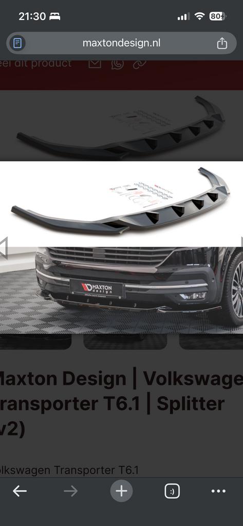 Underspoiler maxton design T6 transporter, Enlèvement