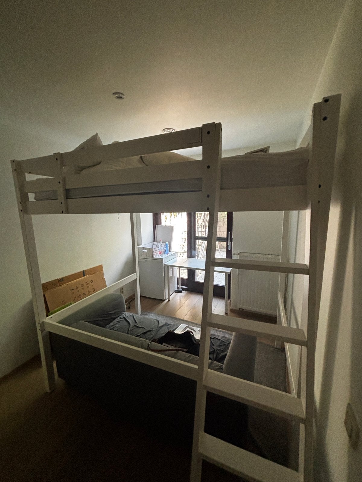 Ikea hoogslaper 140x200cm zonder matras, Ophalen, Gebruikt, Hoogslaper, Tweepersoons