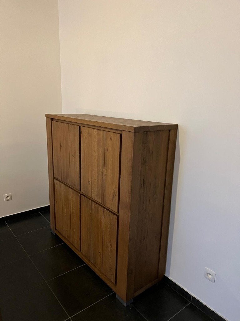 Houten eetkamer, Ophalen, Gebruikt, Hout, 8 stoelen of meer