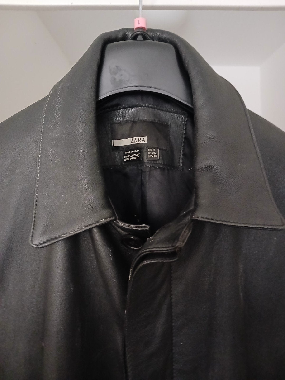 zara veste longue taille L agneau noir perfect et intérieur., Kleding | Heren, Ophalen, Maat 52/54 (L), Zwart, Zo goed als nieuw