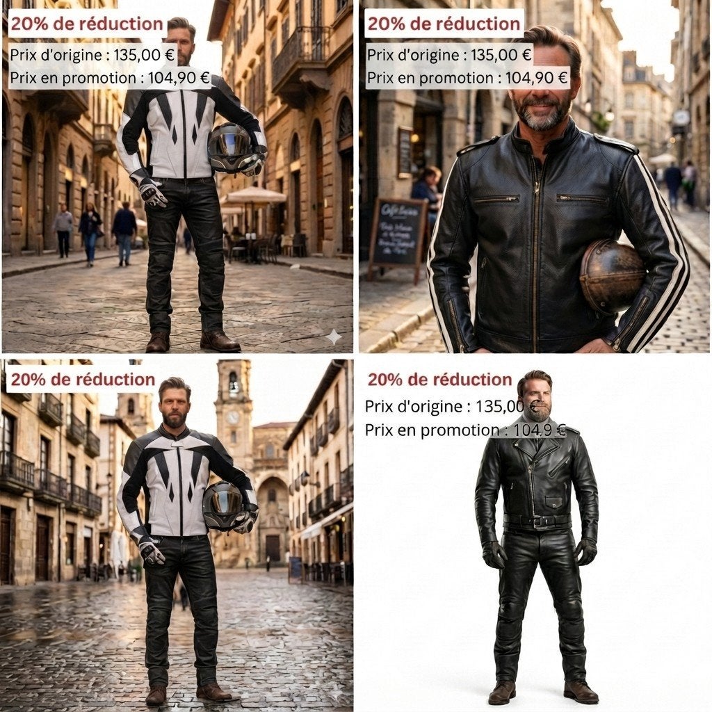 Nieuwe leren motorjas met CE-protectoren, Motoren, Verzenden, Nieuw met kaartje, Jas | leer