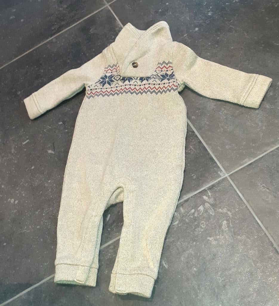 Baby warm kruippakje beige Old Navy 6-12M, Enfants & Bébés, Enlèvement ou Envoi, Neuf, Garçon, Costume