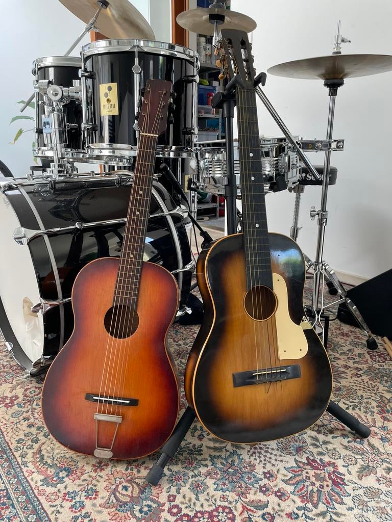 Akoestische gitaren vintage, Muziek en Instrumenten, Snaarinstrumenten | Gitaren | Akoestisch, Ophalen, Gebruikt, Western- of Steelstringgitaar