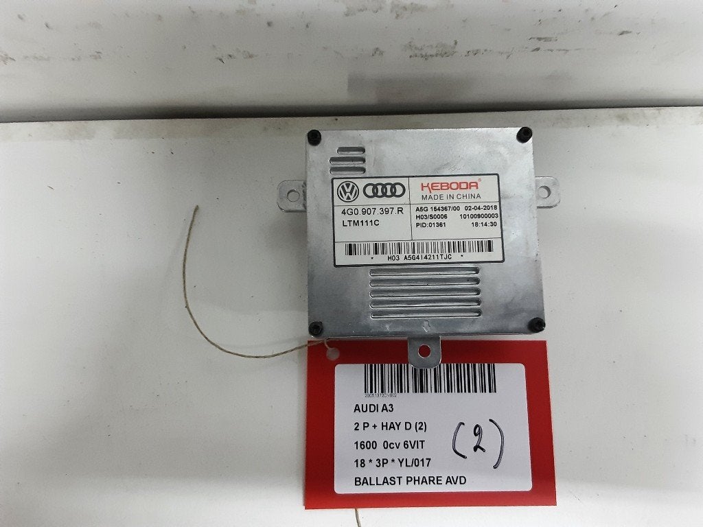 BALLAST DE PHARE XENON DROIT A3 (8V1 / 8VK) (4GO.907.397.R), Mevr. I. Hauben, Audi, Utilisé, Rue de l'Espoir 34 34
4030  GRIVEGNÉE, BE