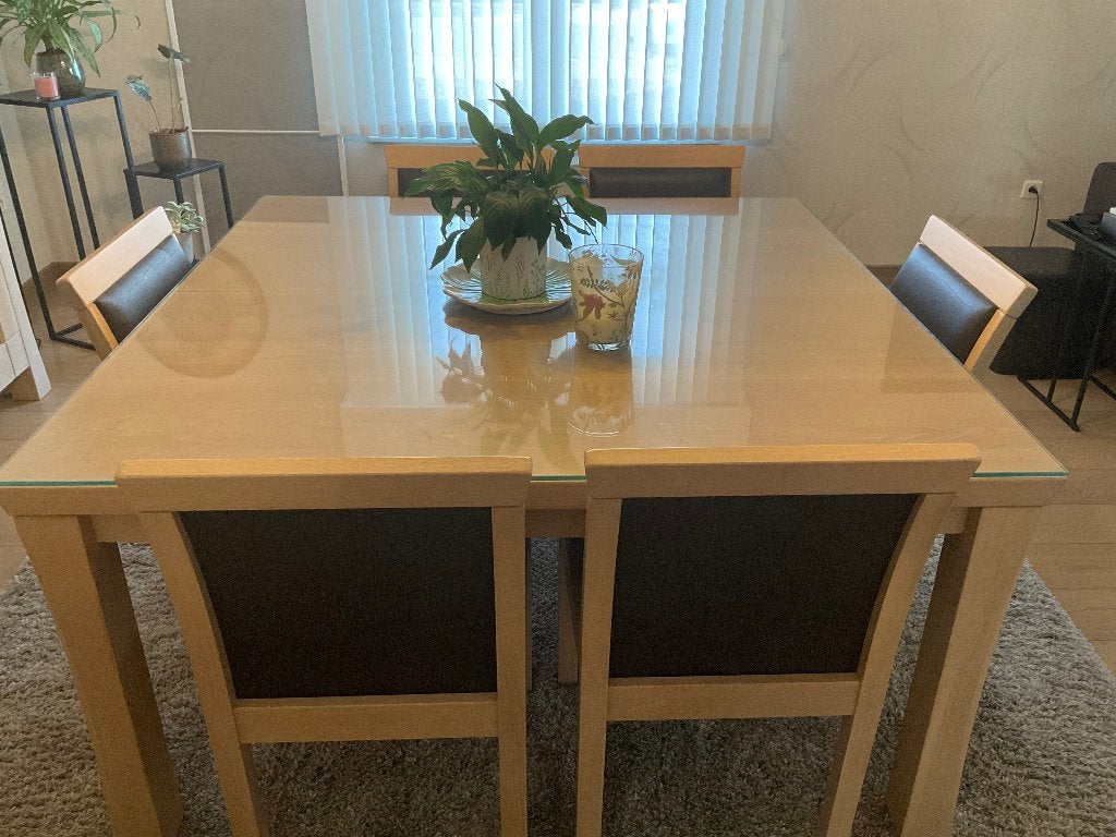 Tafel stoelen, Ophalen, Gebruikt, 100 tot 150 cm, Van Karel mintjens foto collectie