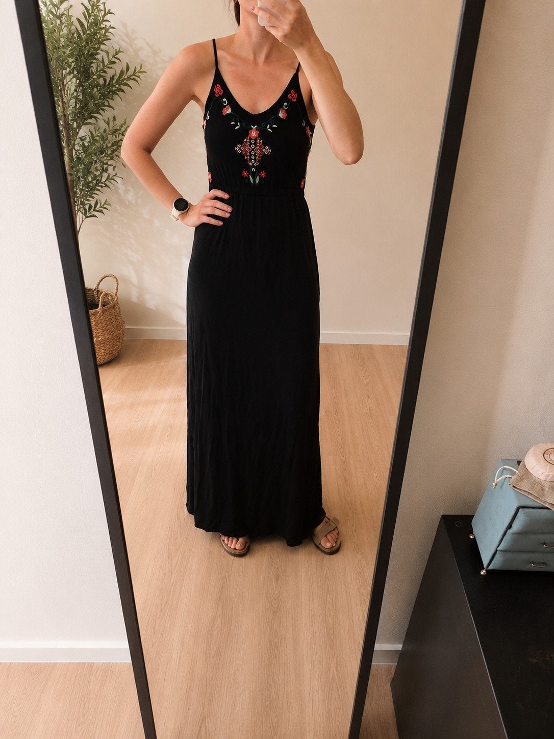Robe d'été longue noire, taille M, Taille 38/40 (M), Autres types, Comme neuf, Noir