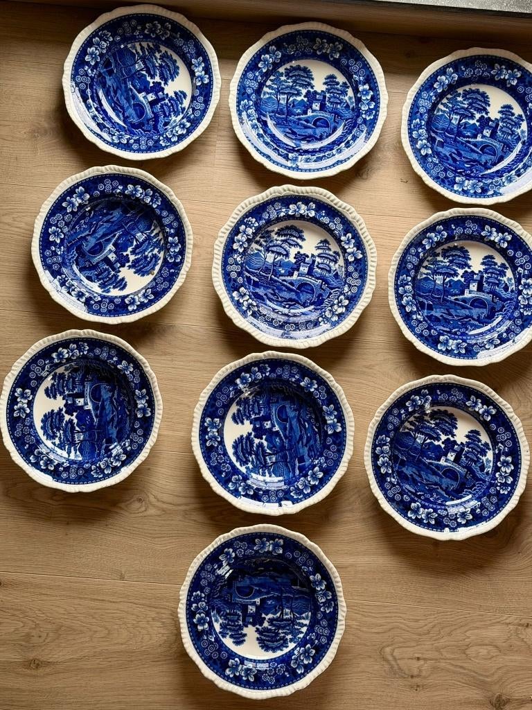 Lot de 10 assiettes creuses Copeland ( 1925) diamètre 26 cm, Enlèvement